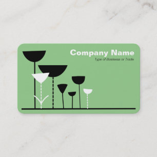 Retro Flowers v2 - Sage Business Card
