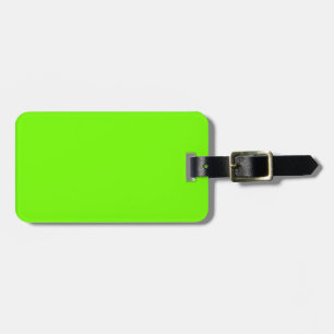 Retro Fluoro Lime-Green Collection Luggage Tag