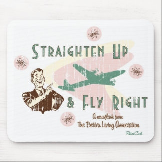 Retro 'Fly Right' Mouse Pad