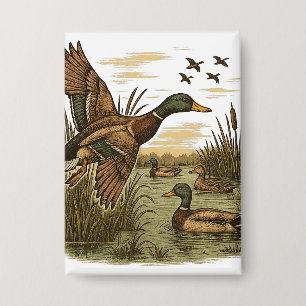 Retro-Flying-Mallard-Duck-Hunting, 