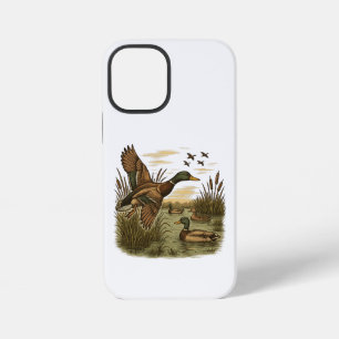 Retro-Flying-Mallard-Duck-Hunting iPhone 12 Mini Case