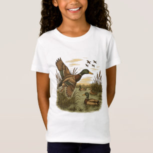 Retro-Flying-Mallard-Duck-Hunting T-Shirt