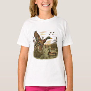 Retro-Flying-Mallard-Duck-Hunting,  T-Shirt