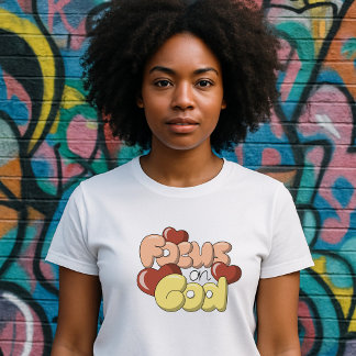 Retro Focus on God - Hearts T-Shirt