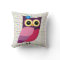 Retro Folk Art Owl on Colourful Background
