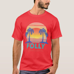 Retro Folly Beach Cherish Every Sunset T-Shirt