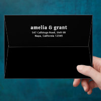 Retro Font Black Modern Wedding