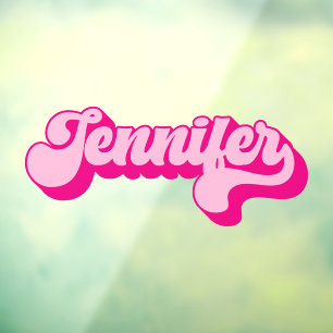 Retro Font Hot Pink Jennifer