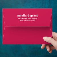 Retro Font Hot Pink Modern Wedding