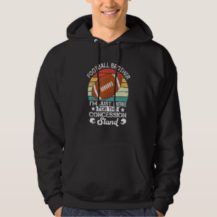Retro Football Brother I'm just Here For Concessio Hoodie