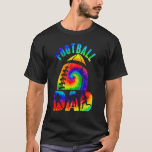 Retro Football Dad Family Matching Tie Dye Father T-Shirt