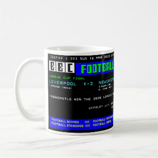 Retro Football Final Mug – Ceefax Design