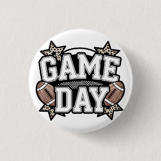 Retro Football Game Day 3 Cm Round Badge