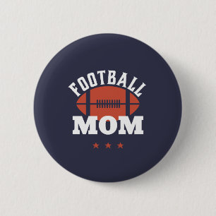 Retro Football Mum Mother of Sports Player Kid 6 Cm Round Badge