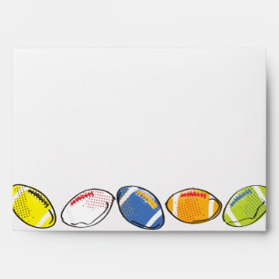 Retro FOOTBALL Themed Bar Bat Mitzvah Envelope