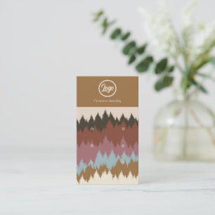 Retro Forest 3 Earrings Jewellery Logo Business Ca Card