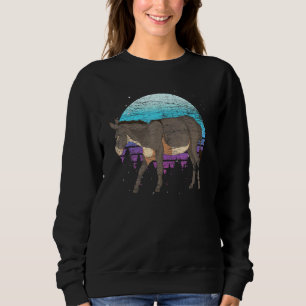 Retro Forest Farm Animal Donkey Farmer Donkey Sweatshirt