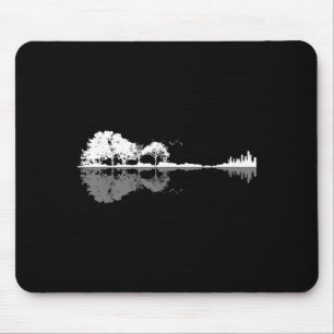 Retro Forest Funny Nature Guitar Clic Music Mouse Pad