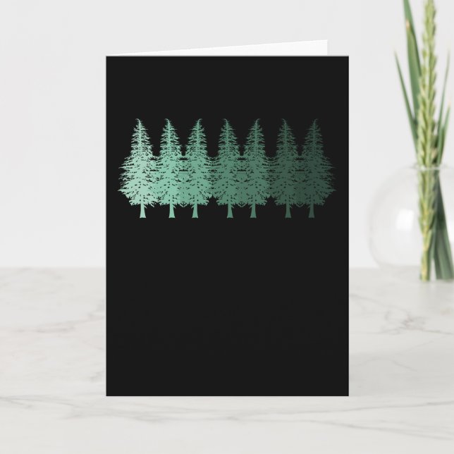 RETRO FOREST HIKING Hunter Lumberjack Hikers Card (Front)