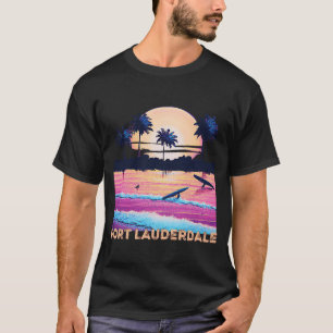 Retro Fort Lauderdale Florida Souvenir Surf T-Shirt