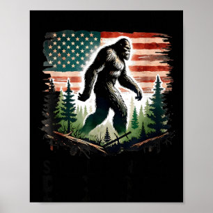 Retro found jesus looking for bigfoot men women poster
