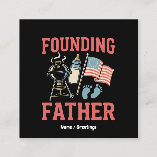  Retro Founding Father Pregnancy Announcement 4th (Front)