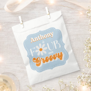 Retro Four Ever Groovy Boys 4th Birthday Favour Bags