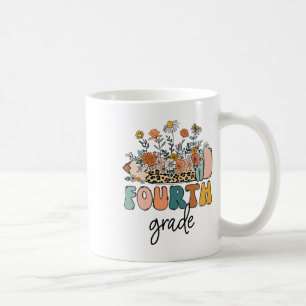 Retro Fourth Grade Teachers Leopard Ck To School S Coffee Mug