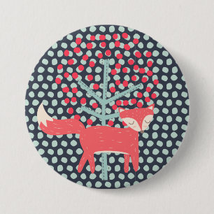Retro Fox 7.5 Cm Round Badge