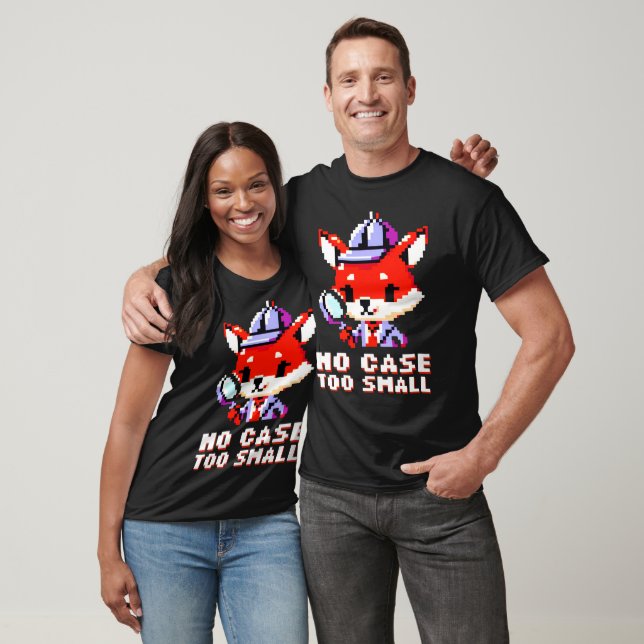 Retro Fox Detective: 8-Bit Whimsy T-Shirt (Unisex)