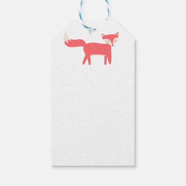 Retro Fox Gift Tags (Back)