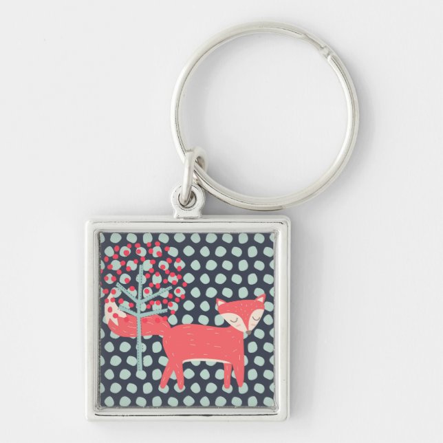 Retro Fox Key Ring (Front)