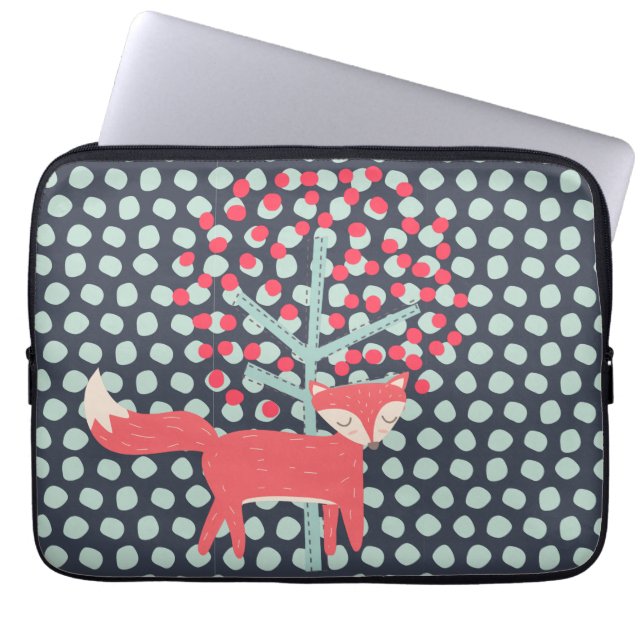 Retro Fox Laptop Sleeve (Front)