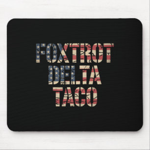 Retro Fox Red Delta Taco Funny Trump Resist Vintag Mouse Pad