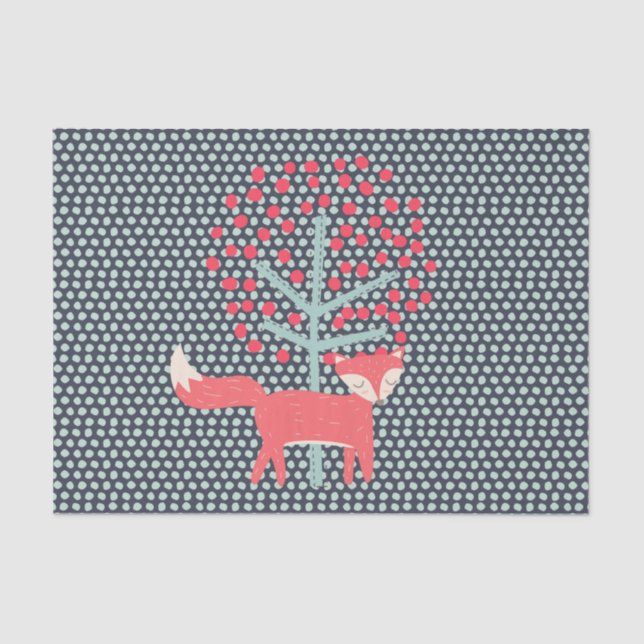 Retro Fox Tissue Paper (Front)