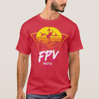 Retro FPV Freestyle Drone Pilot T-Shirt