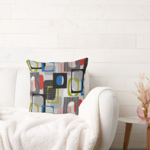 Retro Framed Grey Cushion