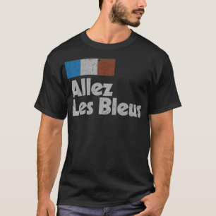 Retro France Soccer  2018 French Flag ALLEZ LES BL T-Shirt