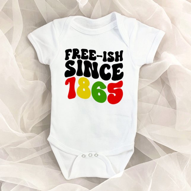 Retro Free-Ish Since 1865 Juneteenth  Baby Bodysuit (Creator Uploaded)