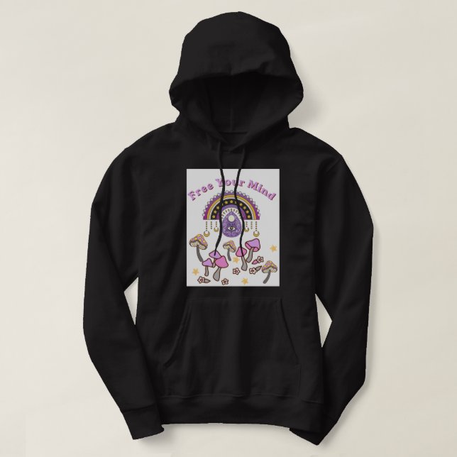 Retro Free Your Mind Hoodie (Design Front)