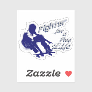 Retro Freedom Fighter for a Free Life Skater