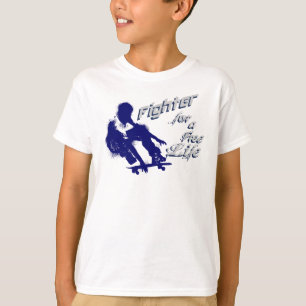 Retro Freedom Fighter for a Free Life Skater T-Shirt