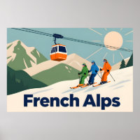 Retro French Alps Ski - Vintage 70s