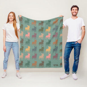 Retro French Bulldog Blanket Vintage for Gift