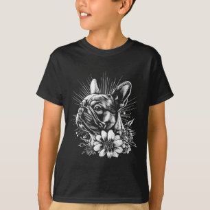 Retro French Bulldog Dog Lover Tattoo Style _1  T-Shirt