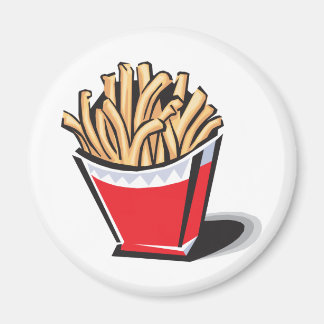 retro french fries design magnet