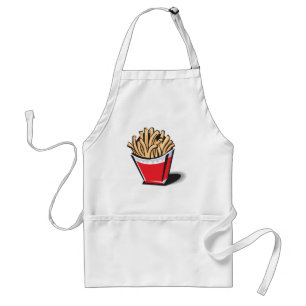 retro french fries design standard apron
