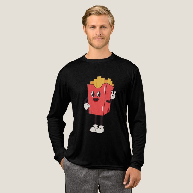 Retro French Fries Tri-Blend Shirt (Full Front)