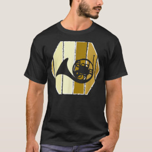 Retro French Horn Marching Band - Vintage Brass Ho T-Shirt