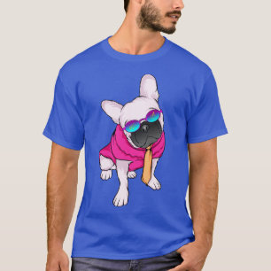 Retro Frenchie 90s Style French Bulldog wearing Su T-Shirt